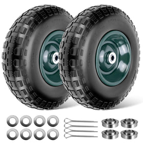 Taifa 13-inch airless tire wheel offering puncture-proof performance for wheelbarrows.