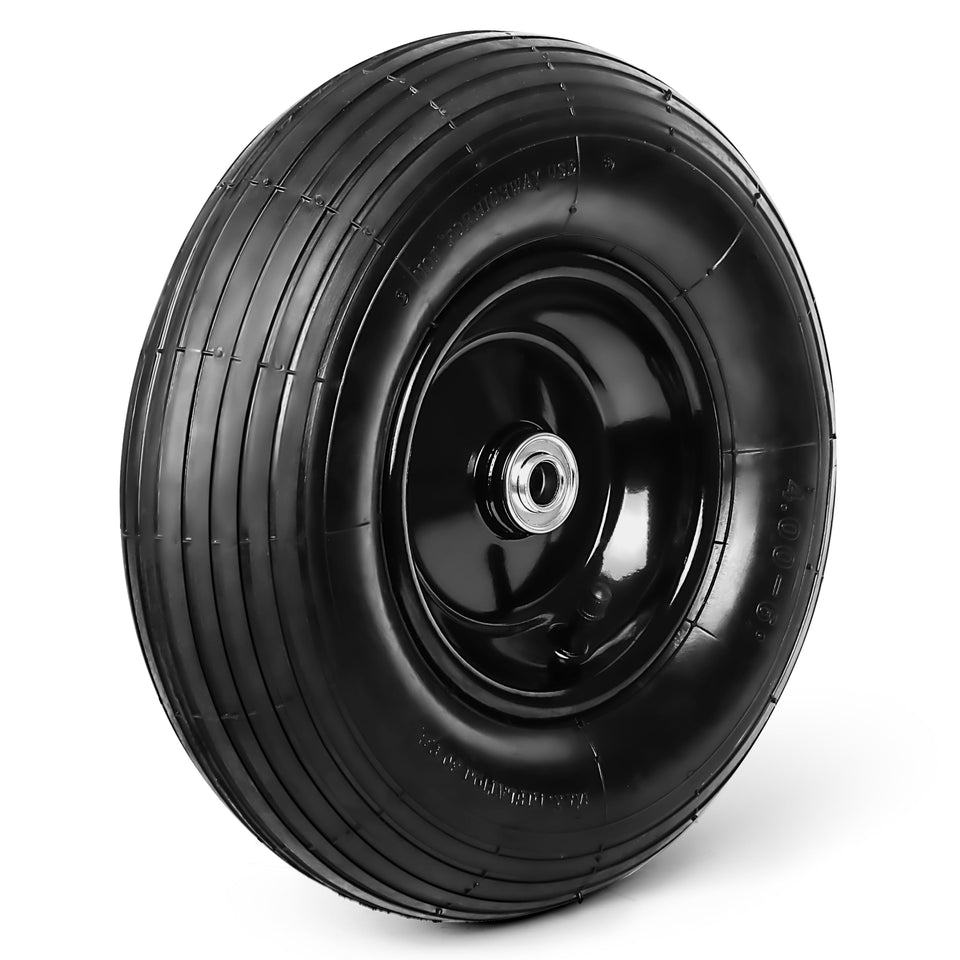 Taifa 13-inch pneumatic tire wheel with 4.00-6 size and 5/8-inch bore for carts.