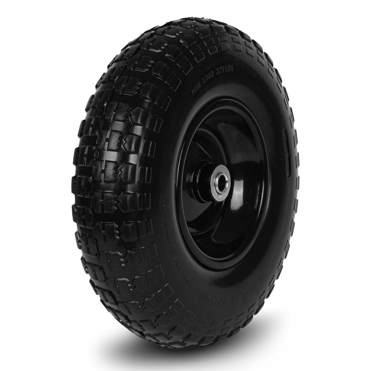Taifa 1PC solid tire side view showing durable puncture-proof performance for wheelbarrows