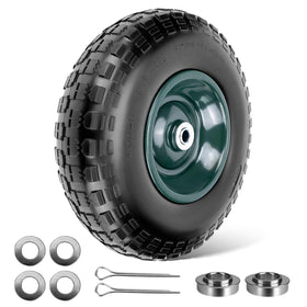 Taifa 1PC 13 Inch solid tire wheel with puncture-proof reliability for wheelbarrows.