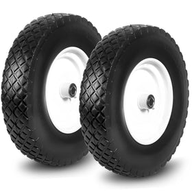 Taifa 2-pack 16-inch solid tire wheel ready for heavy-duty wheelbarrows and carts