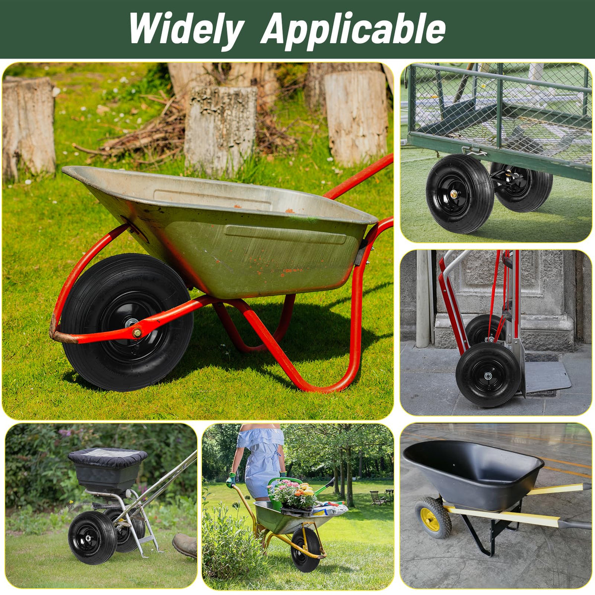 Taifa heavy-duty bearings and steel rim improve traction.