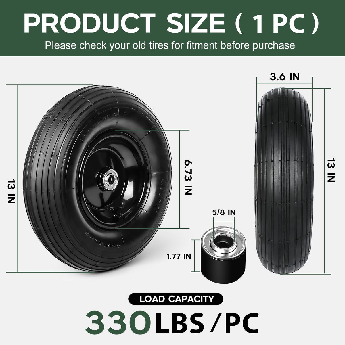 Taifa iron hub wheel for stable handling on rugged terrain.