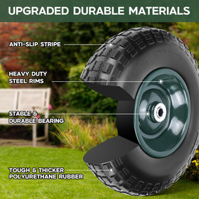 Taifa eco-friendly solid tire replacement for wheelbarrows and garden carts.