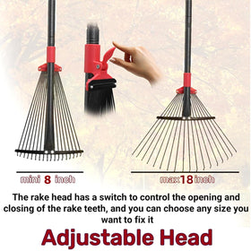 TAILERNRUYE 18-teeth adjustable head enables precise debris gathering.
