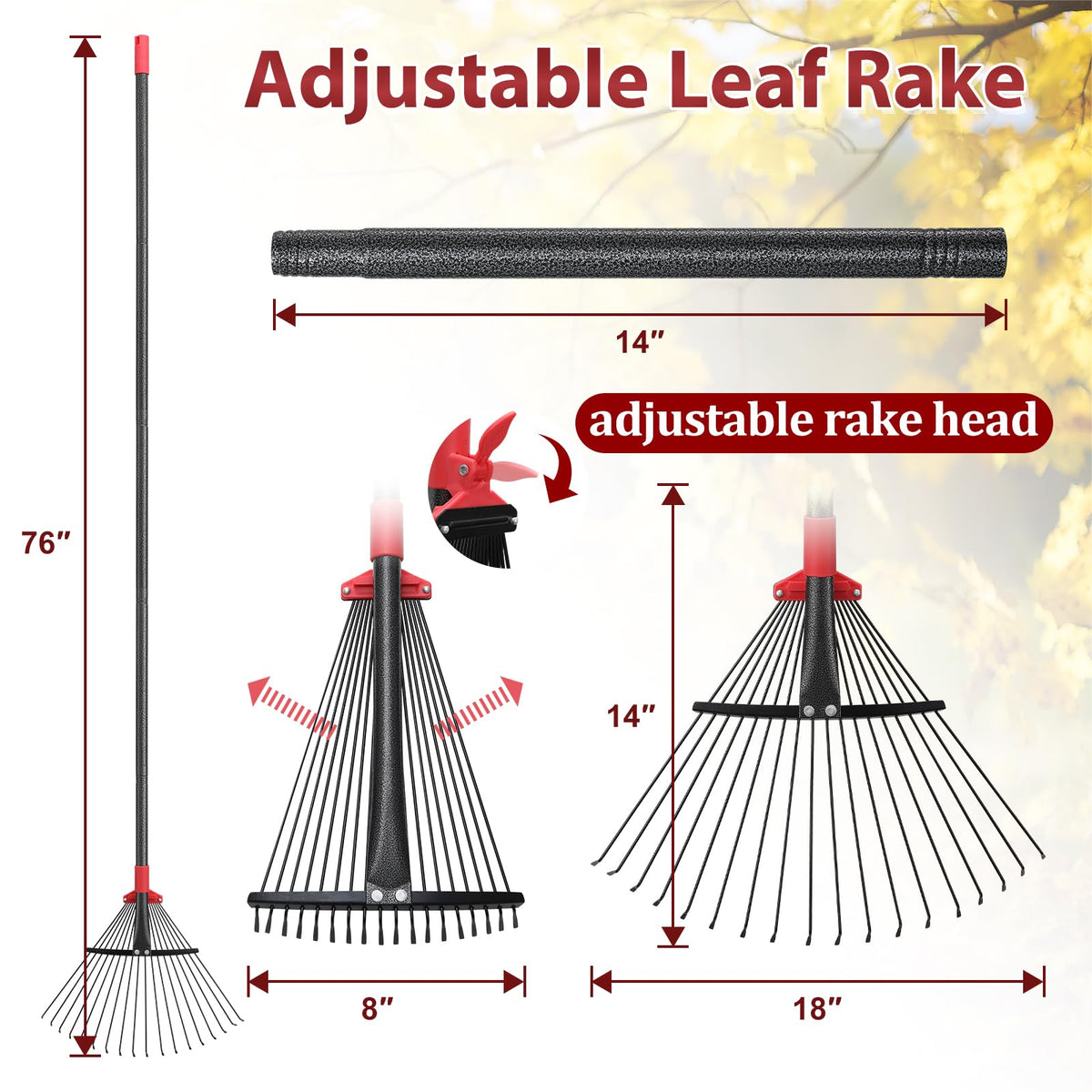 TAILERNRUYE ergonomic adjustable handle reduces fatigue during use.