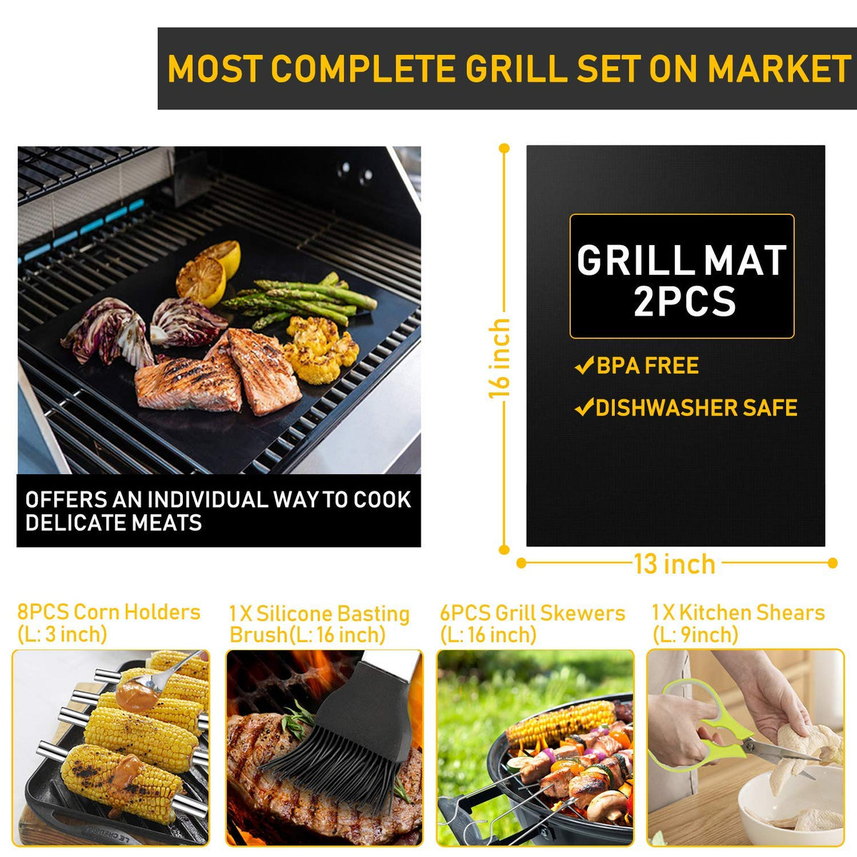 Taimasi digital meat thermometer helps monitor doneness precisely.
