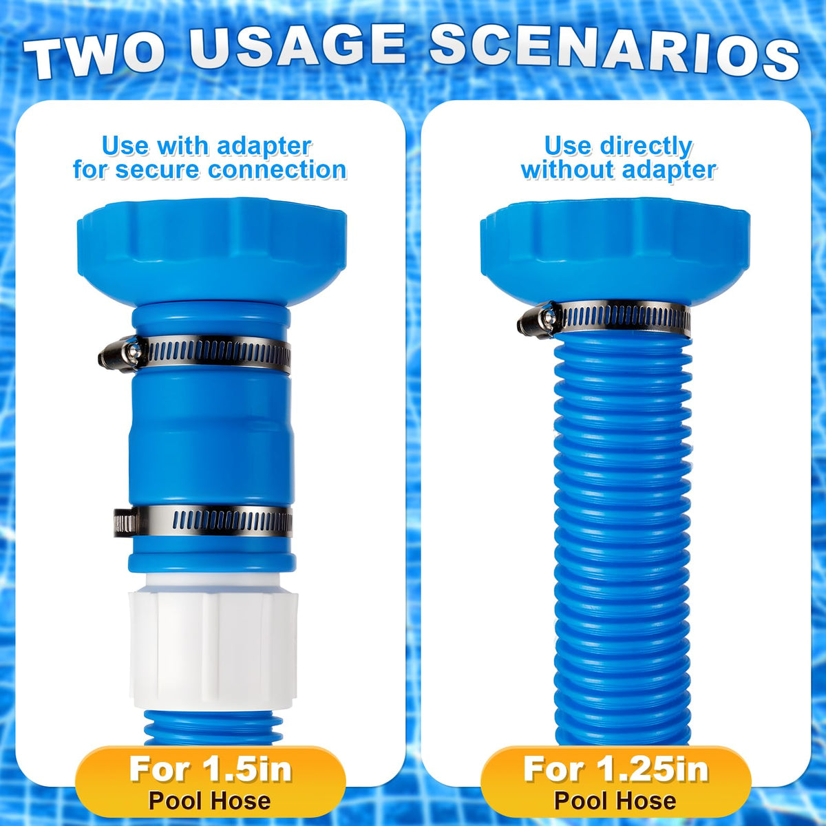 Multi-functional tool works with skimmer baskets and return fittings.