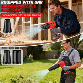 TAIRDA blower tube directs powerful air to hard-to-reach areas