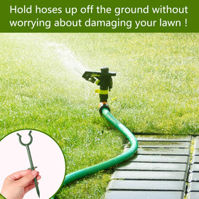 Taiyin garden hose holder promotes lawn protection during mowing