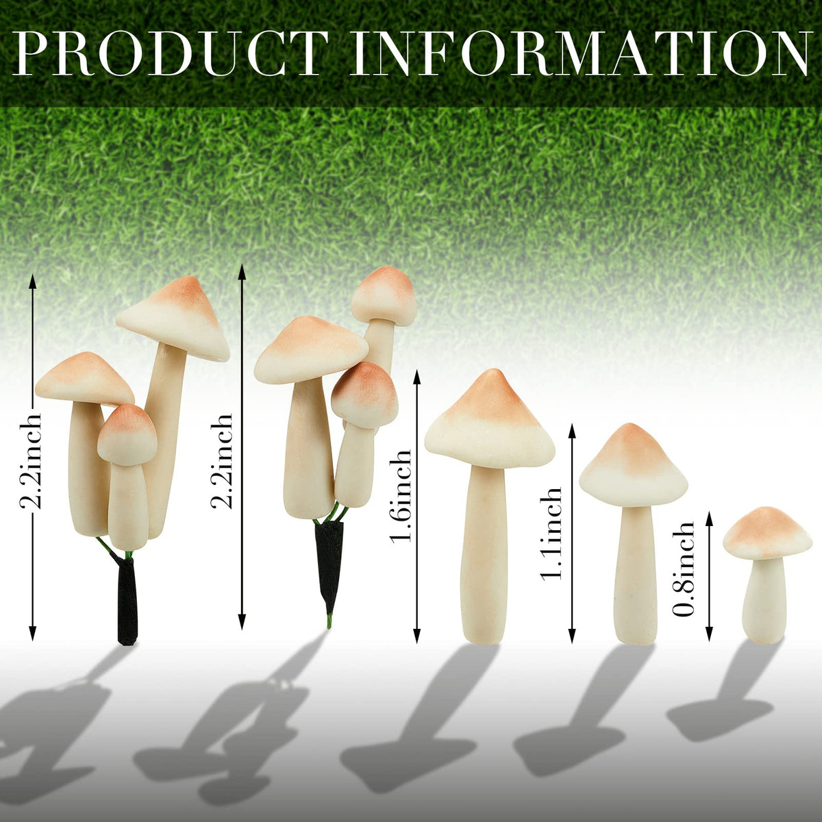 Taiyin glow-in-the-dark mushrooms brighten patios and walkways.