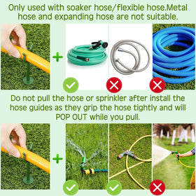 Taiyin hose guide stake with two prongs secures hose quickly