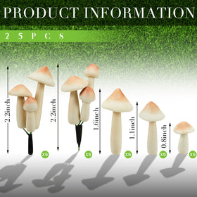 Taiyin mushroom decor with varying sizes enhances micro landscapes and terrariums after dark.