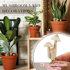 Taiyin cute mushroom set includes two paired and three singles for varied displays.