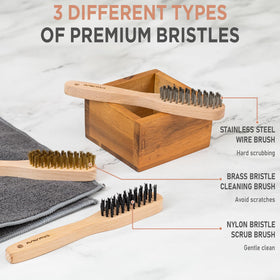 TAKAVU stainless steel brush delivers heavy-duty scrubbing for rust and paint removal
