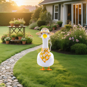 Takealooko Yellow floral bib scarf brightens outdoor decor for summer gatherings.