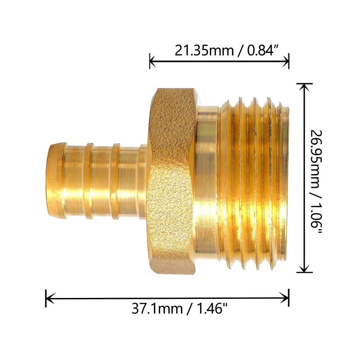 TALEGEN brass construction close-up highlights rustproof durability for outdoor use.