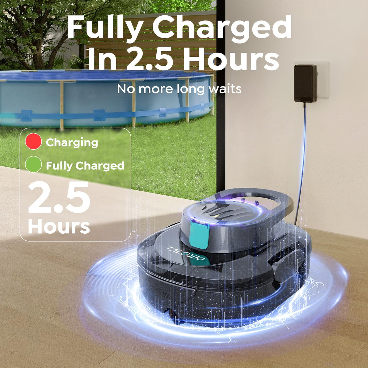 TALOSBO S1 Pro Max cordless design eliminates hoses and cords.