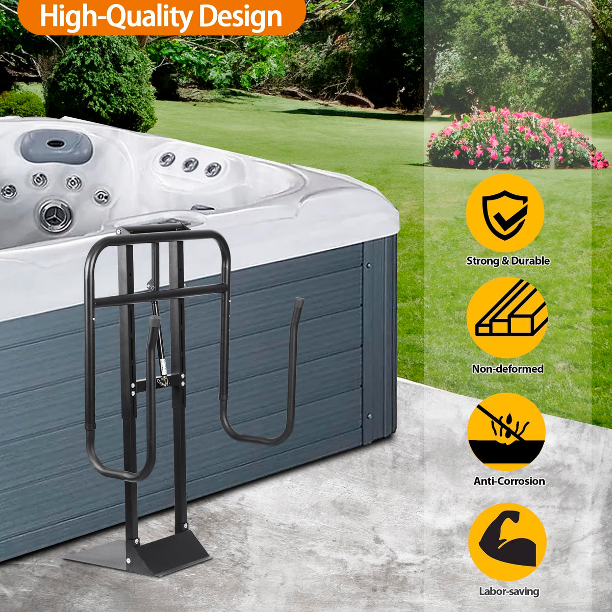Talustool heavy-duty spa lifter built from premium carbon steel.