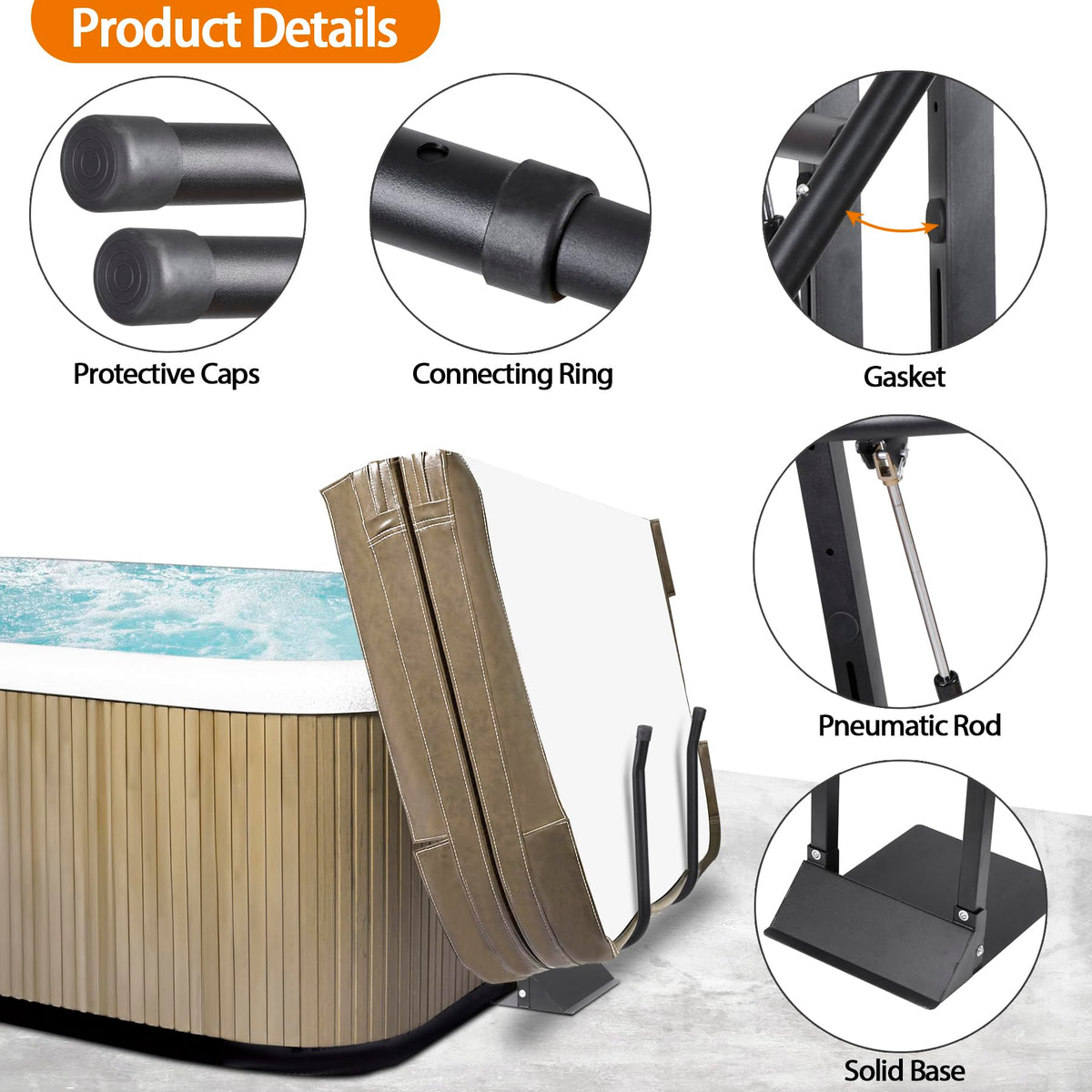 Talustool u-arms folding design saves space when not in use.