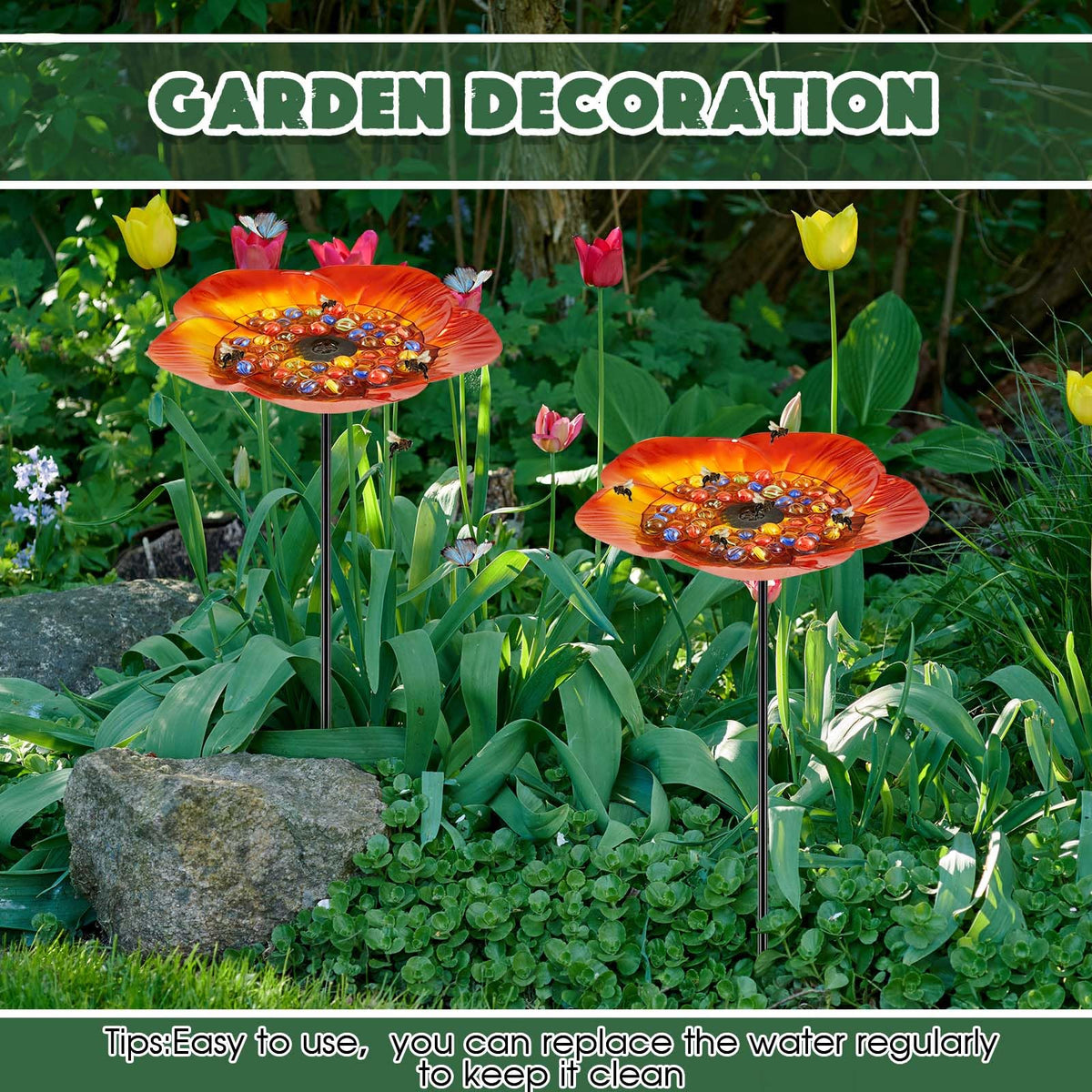Butterfly bath feature enhances garden decor while supporting wildlife