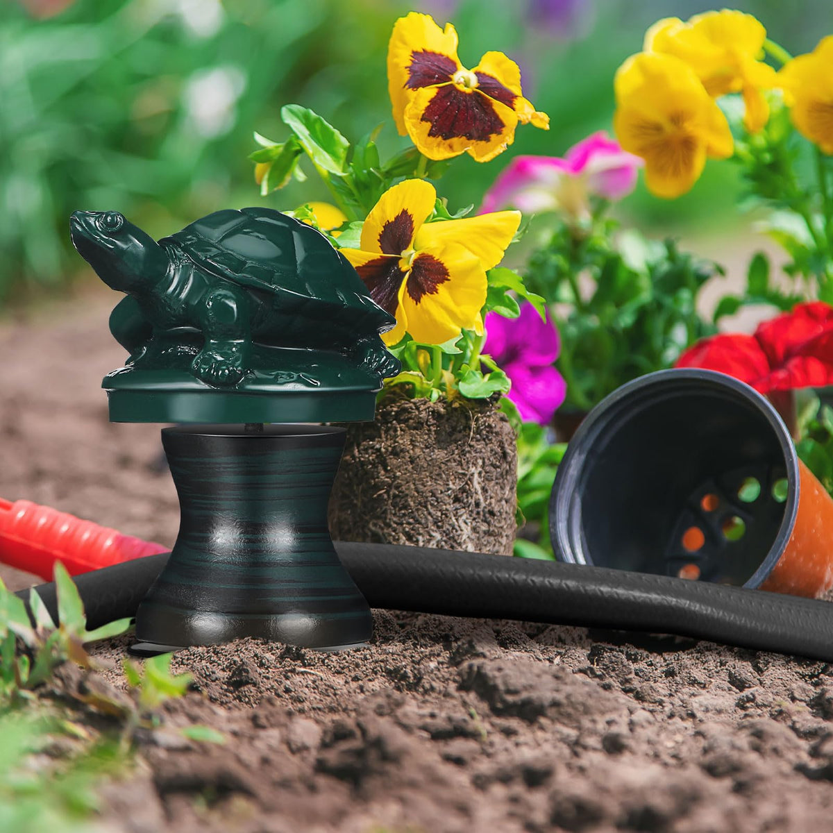 Tandefio hose guide frog side view prevents hose damage in narrow spaces