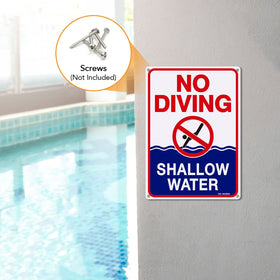 T&R No Diving Sign two signs per pack for multiple locations