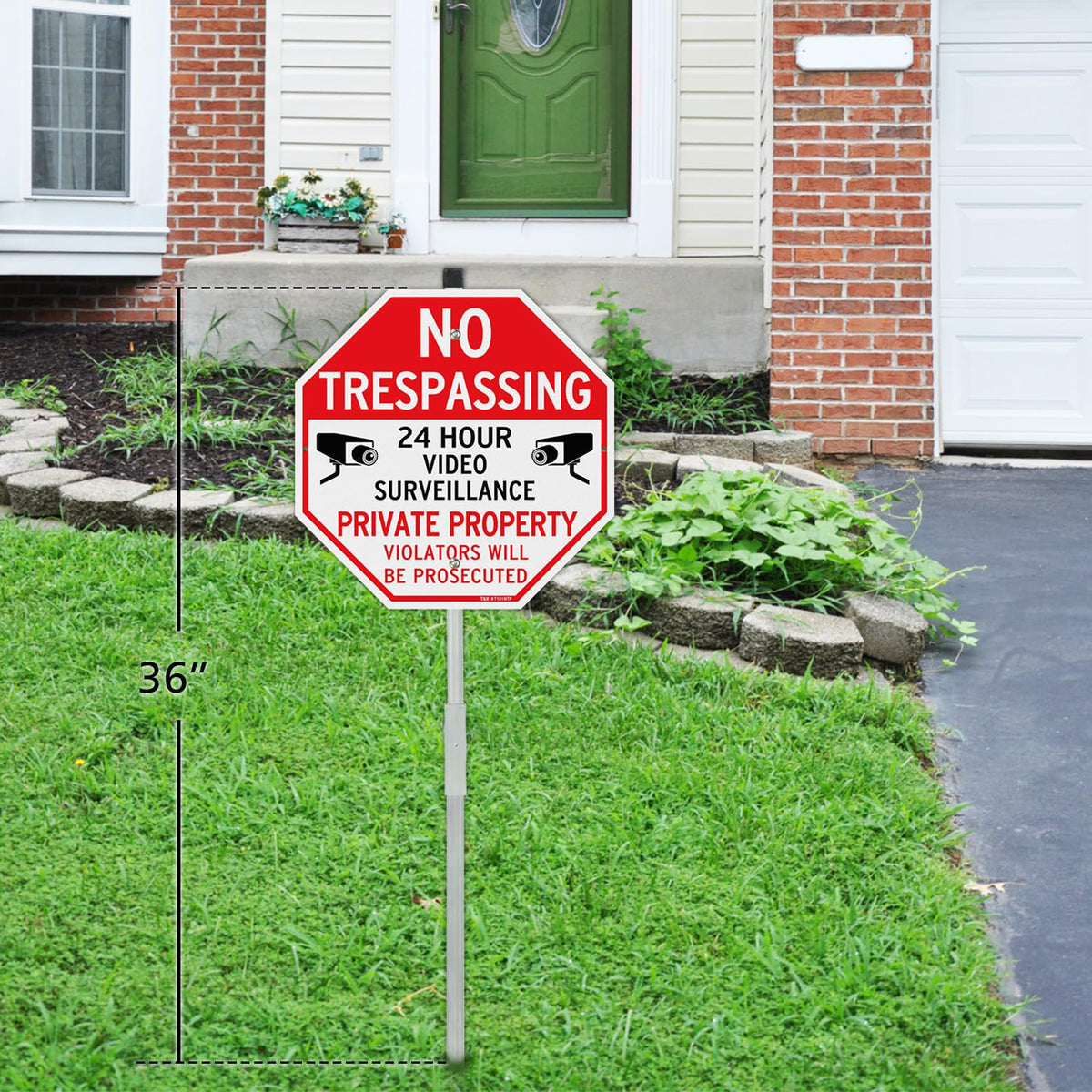 T&R sign set with mounting hardware 4-pack for easy outdoor setup