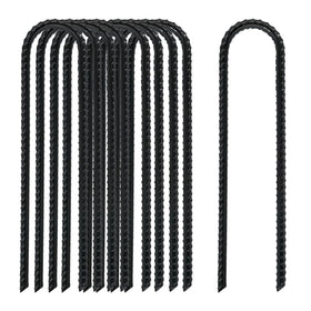 TANGJEAMER 8-inch rebar stake with sharp tip for quick ground anchoring.