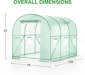 TANGJEAMER Walk-in Greenhouse wide interior view for easy access