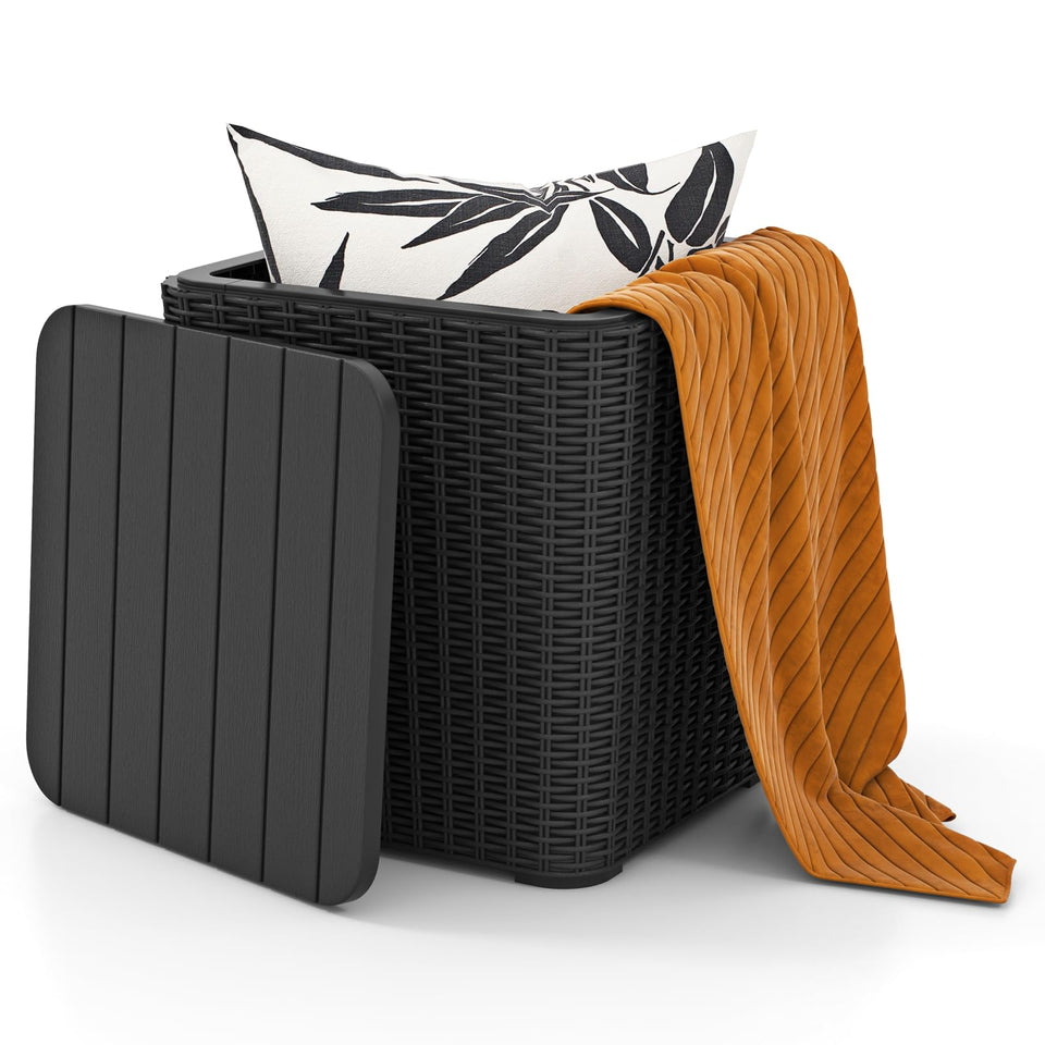 Tangkula 11.5-gallon deck box with removable lid for easy access.