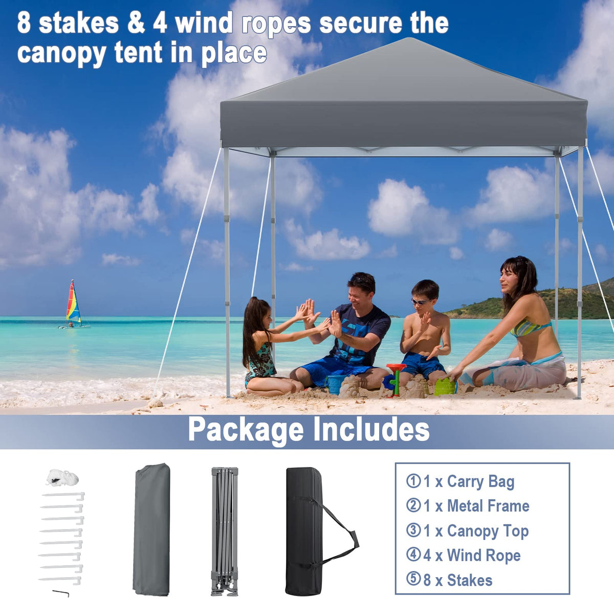 Tangkula adjustable height settings from 6.2 to 8 ft for versatile use