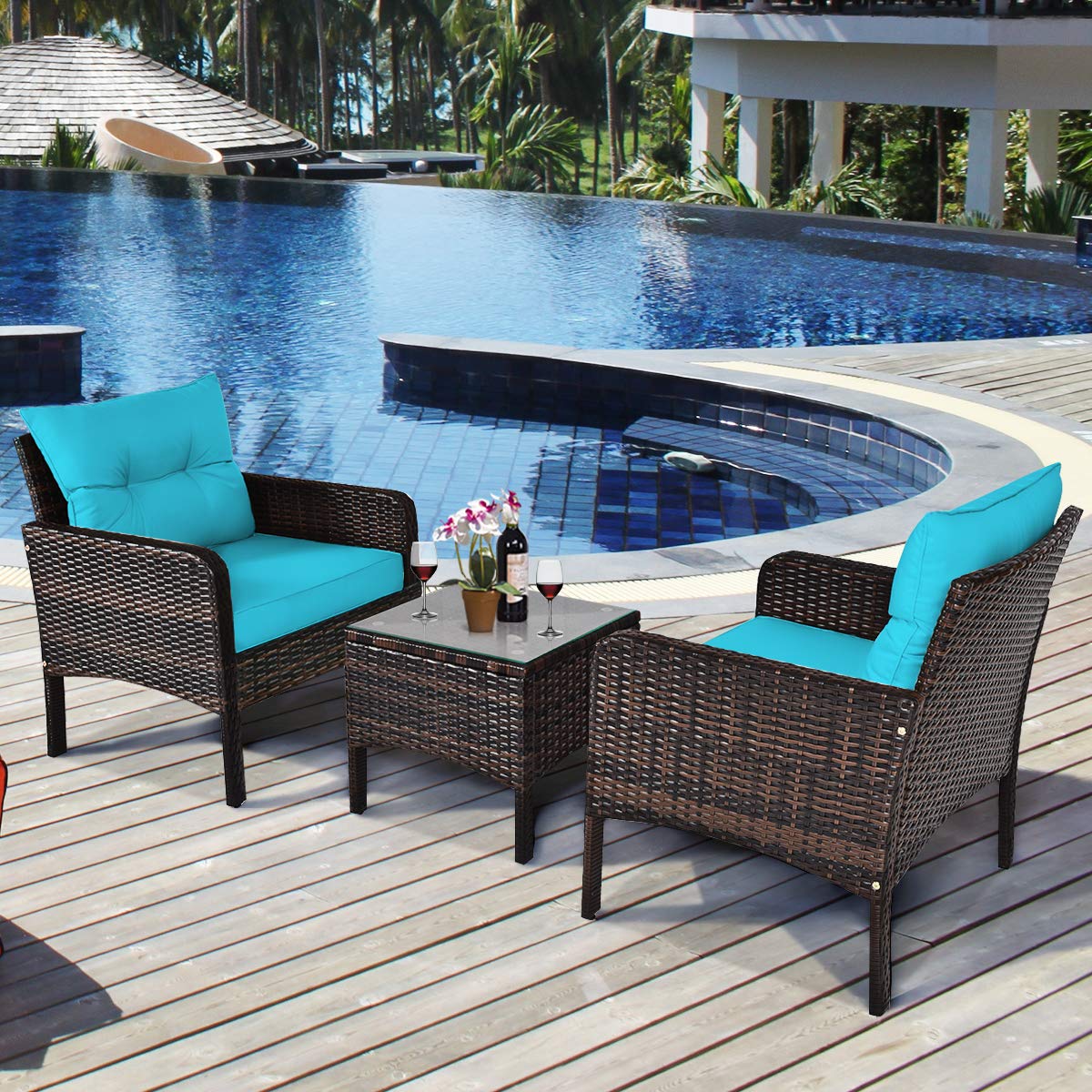 Tangkula anti-skid foot mats stabilize set on smooth floors