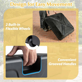 32 by 32 inch footprint fits most patios and decks