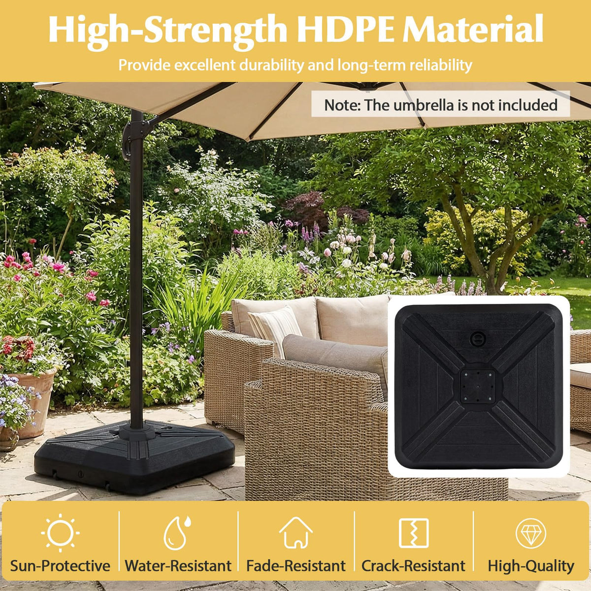 HDPE material close-up showing durability and fade resistance