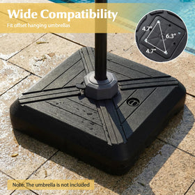 Sand-fill option illustrated for added stability during windy days