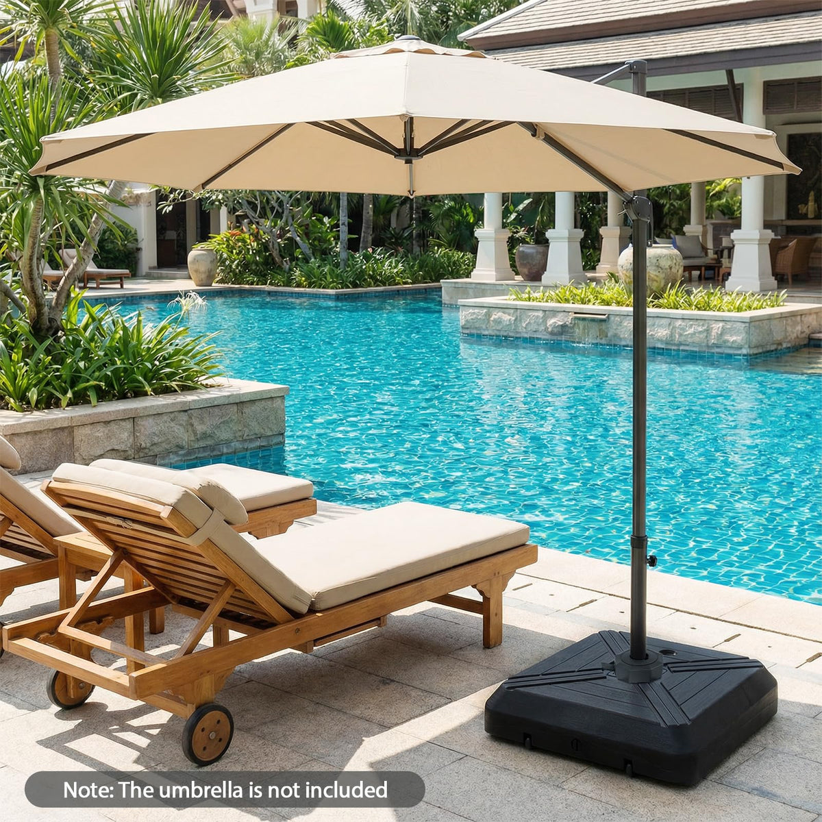 Umbrella not included with the base