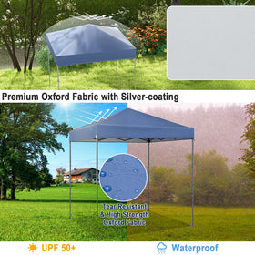 Tangkula canopy UPF 50+ sun protection for sunny days.
