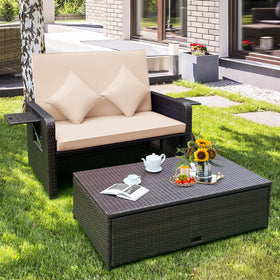 Tangkula folding side tray provides convenient surface for drinks and snacks