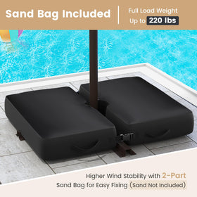 Tangkula modern cantilever design blends with yard, deck, or poolside decor.