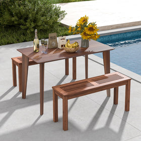 Tangkula outdoor indoor bench blends with garden and entryways