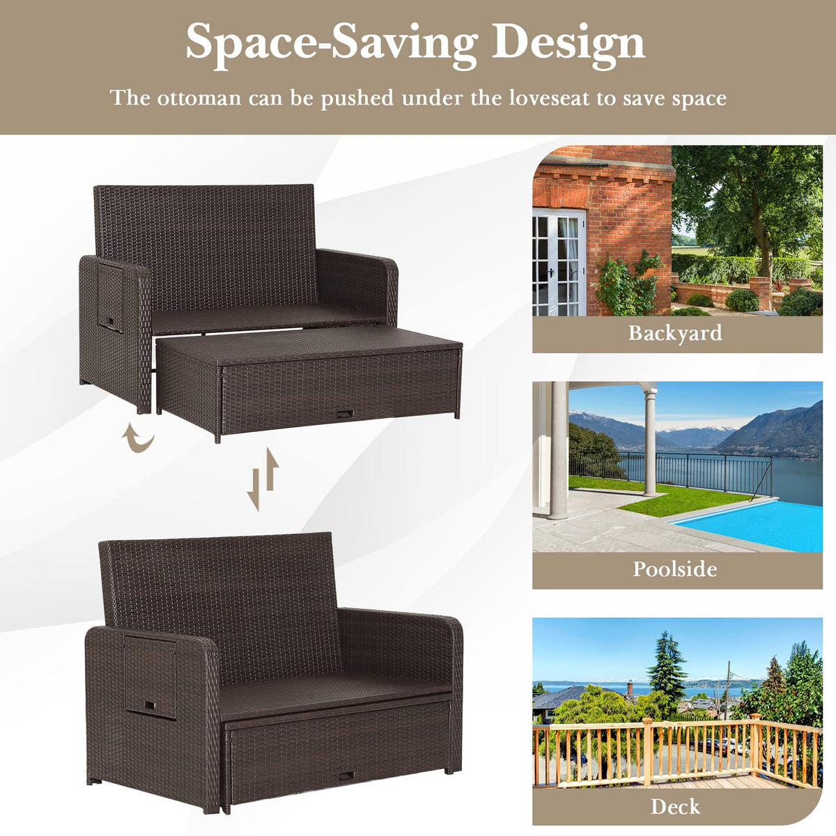 Tangkula daybed setup fits balcony, backyard, and poolside spaces with style