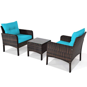 Tangkula patio set suited for porch poolside and backyard use