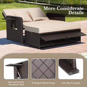 Tangkula PE wicker material designed for sun resistance and durability