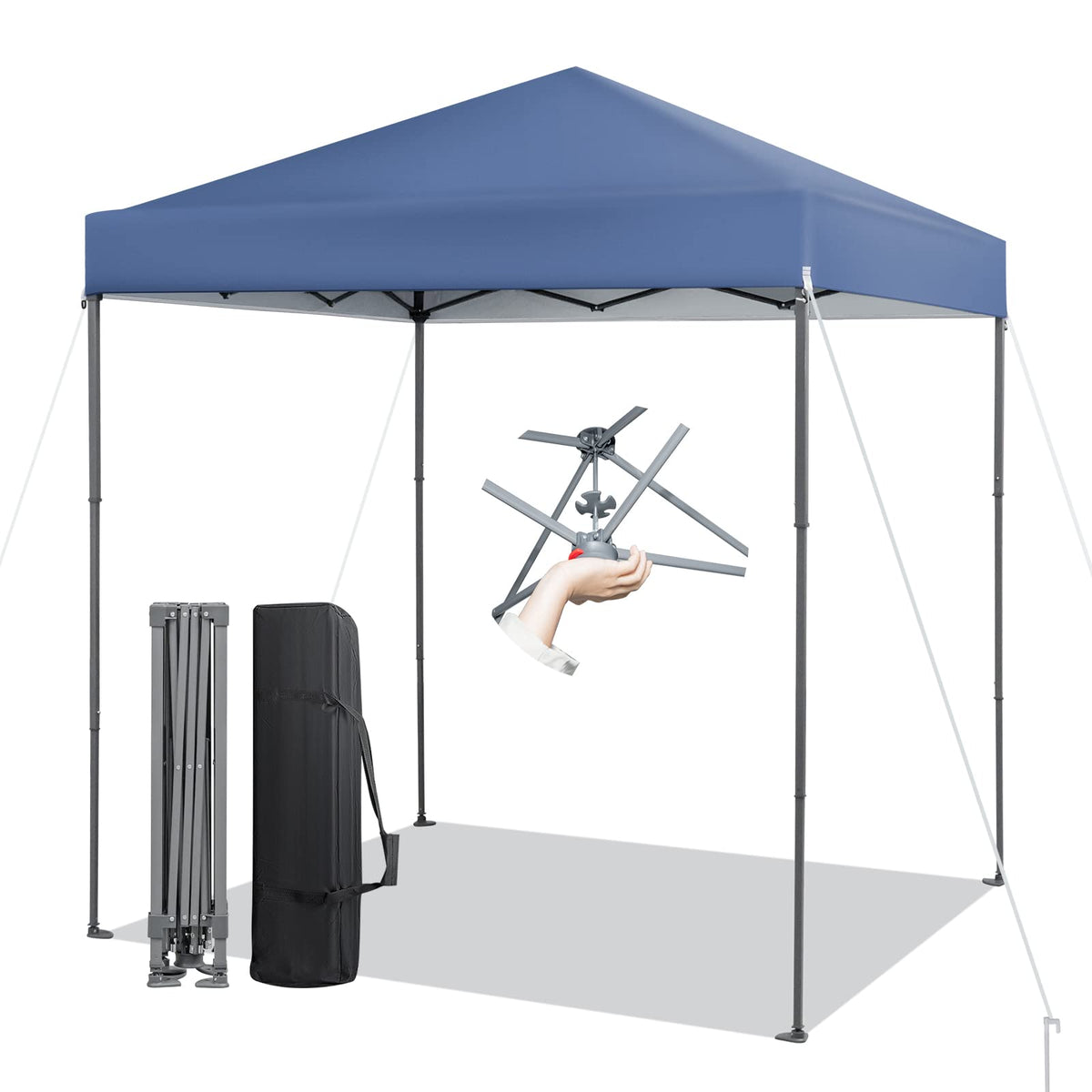 Tangkula pop-up canopy center lock for quick solo setup.