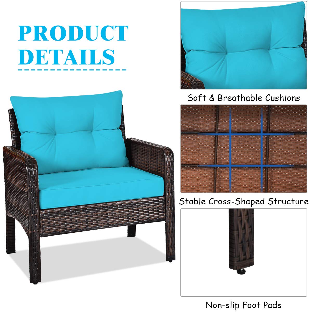 Tangkula removable cushion covers simplify cleaning and maintenance
