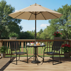 Tangkula sturdy metal frame supports up to 110 lbs for lasting outdoor use