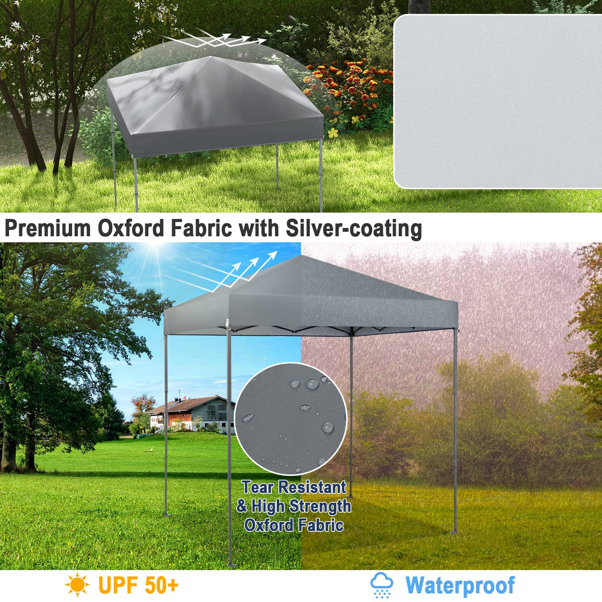 Tangkula waterproof tear-resistant fabric canopy suitable for sun and rain