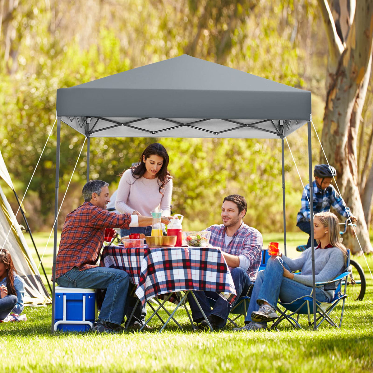 Tangkula wind ropes and stakes anchor canopy securely in breezy conditions