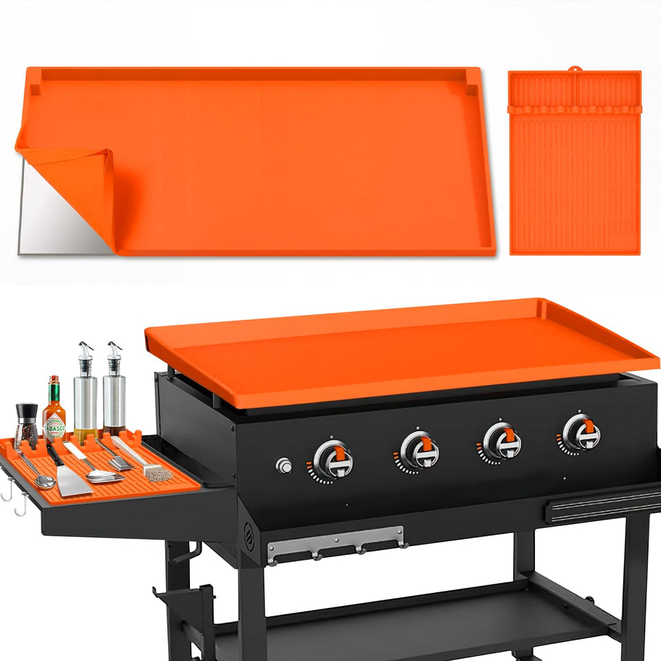 TAOMAND 36-inch Blackstone griddle cover protecting the surface from dust and corrosion.